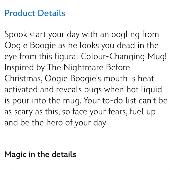 Disney Oogie Boogie Color-Changing Mug- The Nightmare Before Christmas 20oz - Picture 7 of 8